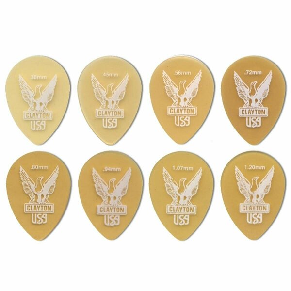 Clayton Ultem Tortoise Small Teardrop Guitar Picks- 0.80 mm, 48PK UST80